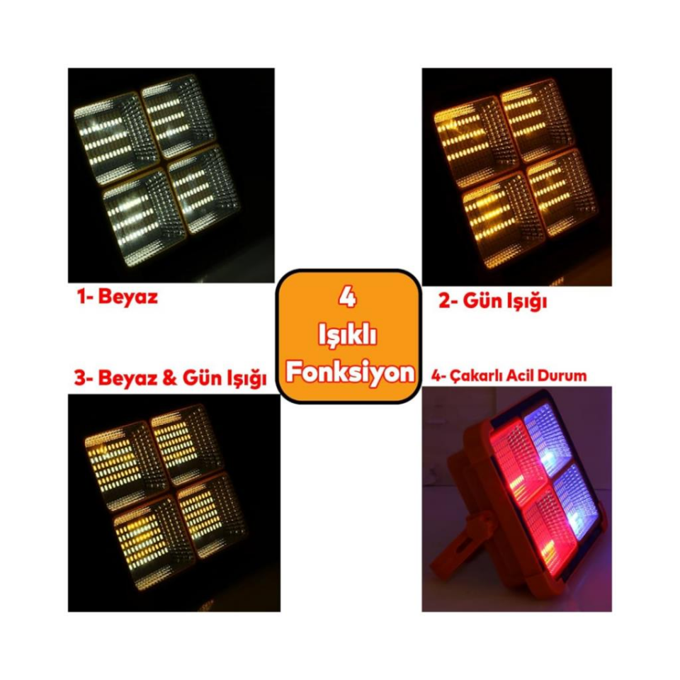 CATA CT-4698 Portatif Solar Led-Şarjlı-Su Geçirmez IP44